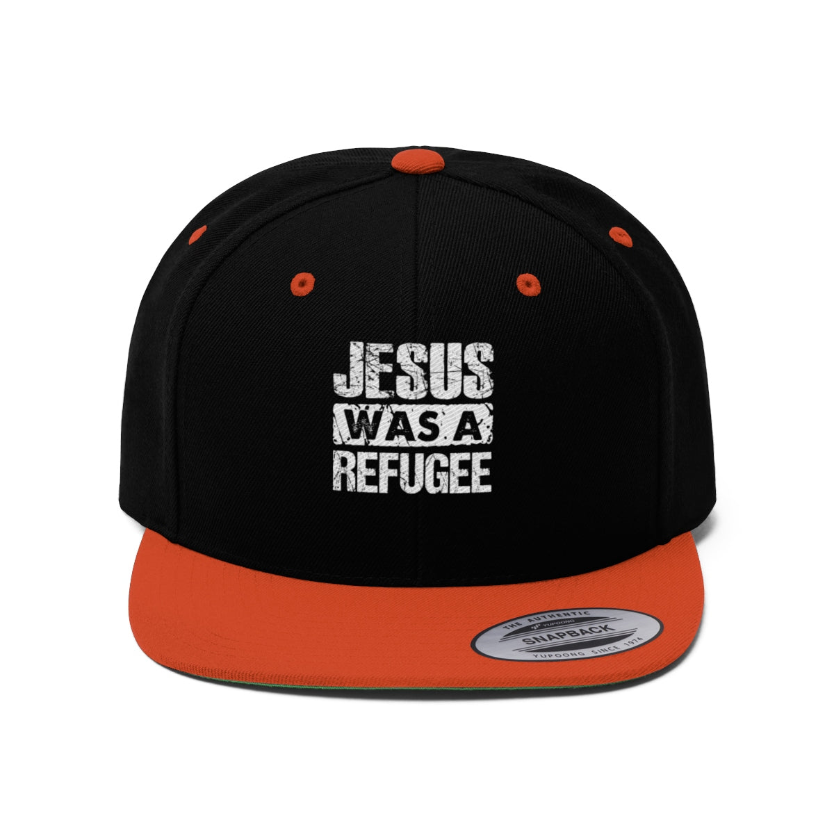 Jesus was a Refugee Unisex Flat Bill Hat