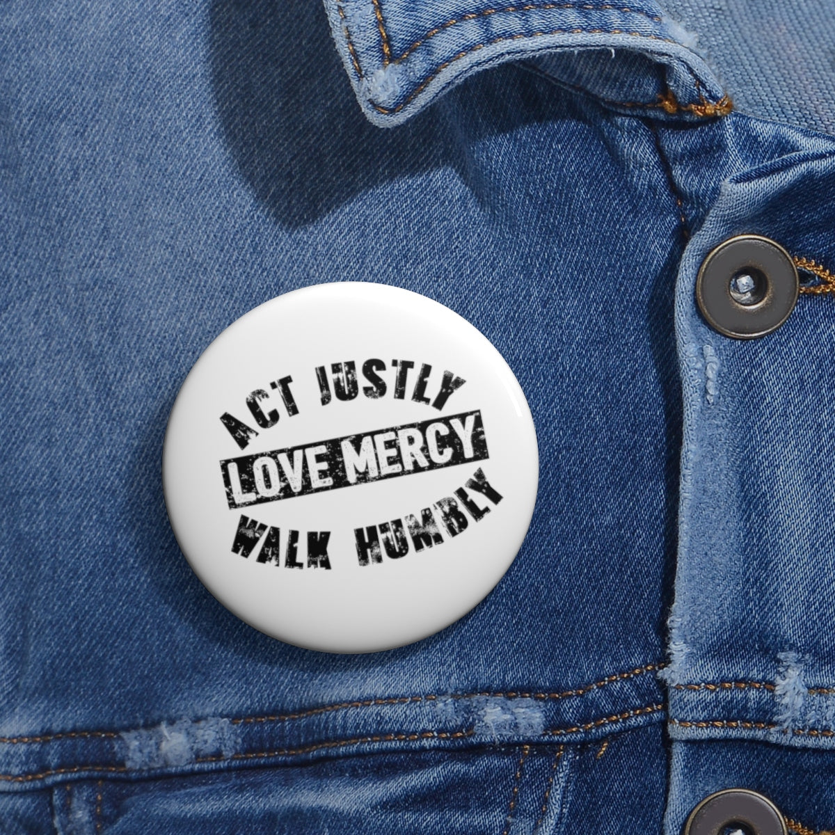 Act Justly Pin Buttons