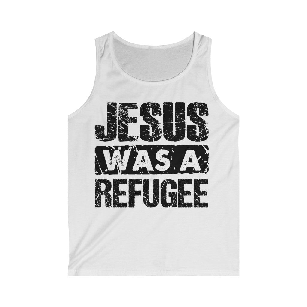 Jesus was a Refugee Men's Softstyle Tank Top